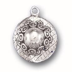 Charms. Sterling Silver, 15.4mm Width by 7.2mm Length by 18.8mm Height, Ladies Hat Charm. Quantity Per Pack: 1 Piece.