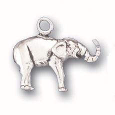 Charms. Sterling Silver, 19.3mm Width by 7.4mm Length by 16.2mm Height, Elephant Charm. Quantity Per Pack: 1 Piece.