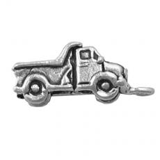 Charms. Sterling Silver, 9.4mm Width by 8.6mm Length by 20.1mm Height, Dump Truck Charm. Quantity Per Pack: 1 Piece.