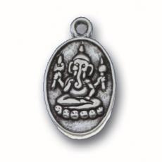 Charms. Sterling Silver, 14.0mm Width by 2.4mm Length by 23.8mm Height, Shiva Disc Charm. Quantity Per Pack: 1 Piece.