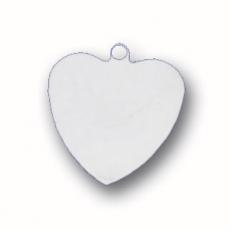 Charms. Sterling Silver, 16.0mm Width by 0.8mm Length by 17.4mm Height, Heart Charm. Quantity Per Pack: 1 Piece.