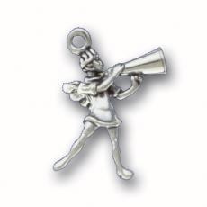 Charms. Sterling Silver, 18.6mm Width by 8.8mm Length by 20.4mm Height, Megaphone Angel Charm. Quantity Per Pack: 1 Piece.