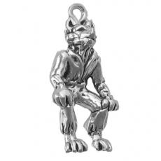 Charms. Sterling Silver, 12.4mm Width by 8.1mm Length by 25.3mm Height, Wolfman Charm. Quantity Per Pack: 1 Piece.