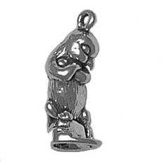 Charms. Sterling Silver, 9.9mm Width by 9.4mm Length by 21.5mm Height, Penguin Charm. Quantity Per Pack: 1 Piece.