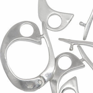 Sterling Silver 14.2mm Width by 19.0mm Height, Enhancer Bail. Quantity per pack - 5 Pieces.