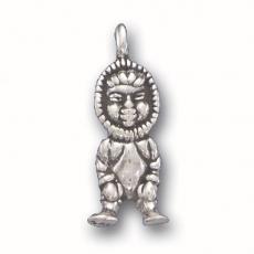 Charms. Sterling Silver, 7.2mm Width by 10.6mm Length by 22.4mm Height, Eskimo Charm. Quantity Per Pack: 1 Piece.