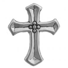 Charms. Sterling Silver, 17.6mm Width by 5.1mm Length by 21.5mm Height, Cross Pendant. Quantity Per Pack: 1 Piece.