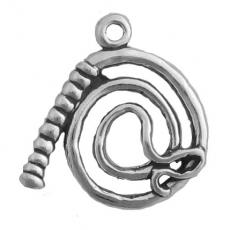 Charms. Sterling Silver, 16.8mm Width by 3.0mm Length by 20.6mm Height, Whip Charm. Quantity Per Pack: 1 Piece.