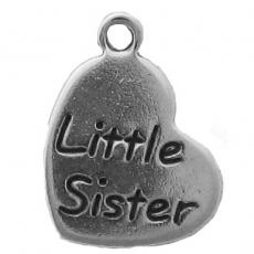 Charms. Sterling Silver, 15.2mm Width by 1.3mm Length by 20.2mm Height, 