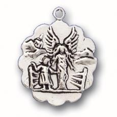 Charms. Sterling Silver, 20.3mm Width by 1.8mm Length by 23.2mm Height, Guardian Angel Charm. Quantity Per Pack: 1 Piece.