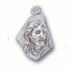 Charms. Sterling Silver, 16.2mm Width by 6.3mm Length by 25.7mm Height, Jesus Charm. Quantity Per Pack: 1 Piece.