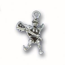 Charms. Sterling Silver, 13.9mm Width by 9.1mm Length by 20.6mm Height, Lacrosse Angel Charm. Quantity Per Pack: 1 Piece.