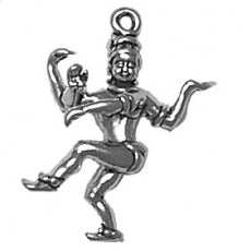 Charms. Sterling Silver, 18.6mm Width by 6.7mm Length by 24.0mm Height, Hindu God Charm. Quantity Per Pack: 1 Piece.