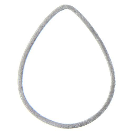 Sterling Silver, 20.1mm Width by 0.8mm Length by 26.1mm Height, Textured Tear Drop Connector. Quantity Per Pack: 2 Pieces.