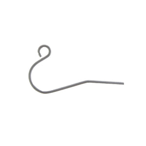 Surgical Steel, 22.0 Gauge, 11.8mm Width by 0.6mm Length by 22.9mm Height, Plain Ear Wire With 3.3mm Width / Length Open Loop Towards the Front of the Ear Wire. Quantity Per Pack: 20 Pieces.