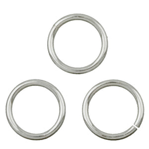 Sterling Silver, 10.0mm Width / Length / Height, Smooth Open Jump Ring. Quantity Per Pack: 20 Pieces.