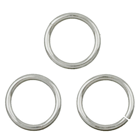 Sterling Silver, 12.0mm Width / Length / Height, Smooth Open Jump Ring. Quantity Per Pack: 20 Pieces.