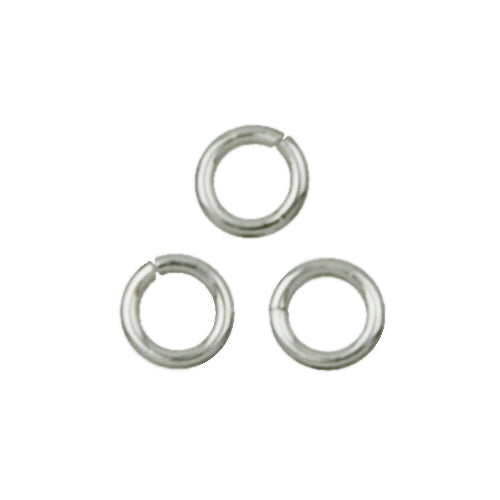 Sterling Silver, 20.0 Guage, 6.0mm Width / Length / Height, Smooth Open Jump Ring. Quantity Per Pack: 50 Pieces.