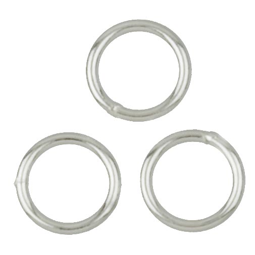 Sterling Silver, 18.0 Gauge, 5.0mm Width / Length / Height, Smooth Open Jump Ring. Quantity Per Pack: 50 Pieces.