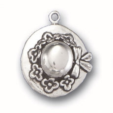 Charms. Sterling Silver, 17.2mm Width by 6.8mm Length by 19.1mm Height, Hat Charm. Quantity Per Pack: 1 Piece.