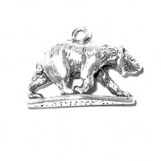 Charms. Sterling Silver, 17.6mm Width by 3.1mm Length by 22.1mm Height, "Bar Harbor, Maine" Sign With Moose Charm. Quantity Per Pack: 1 Piece.