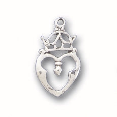 Charms. Sterling Silver, 12.6mm Width by 1.3mm Length by 21.1mm Height, Celtic Symbol Charm. Quantity Per Pack: 1 Piece.