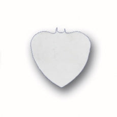 Charms. Sterling Silver, 14.0mm Width by 0.7mm Length by 15.4mm Height, Heart Charm. Quantity Per Pack: 1 Piece.