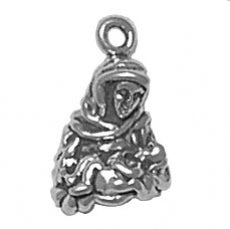 Charms. Sterling Silver, 10.3mm Width by 7.4mm Length by 16.5mm Height, Madonna Charm. Quantity Per Pack: 1 Piece.