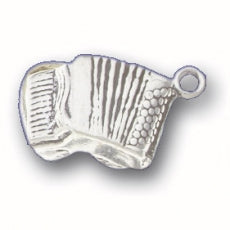 Charms. Sterling Silver, 11.4mm Width by 9.0mm Length by 20.4mm Height, Accordian Charm. Quantity Per Pack: 1 Piece.