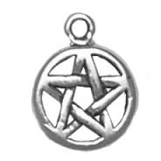 Charms. Sterling Silver, 10.8mm Width by 1.9mm Length by 14.1mm Height, Pentacle Charm. Quantity Per Pack: 1 Piece.