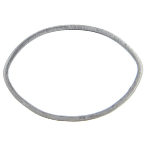 Sterling Silver, 28.7mm Width by 0.9mm Length by 42.2mm Height, Matte Oval Connector. Quantity Per Pack: 2 Pieces.