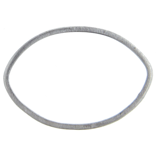 Sterling Silver, 28.7mm Width by 0.9mm Length by 42.2mm Height, Matte Oval Connector. Quantity Per Pack: 2 Pieces.