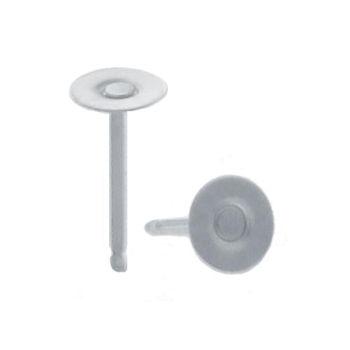 Ear Findings. Sterling Silver 4.0mm Flat Pad, Post Ear Ring. Quantity Per Pack: 10 Pieces.