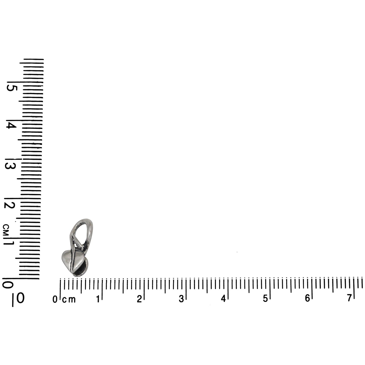 Sterling Silver, 5.8mm Width by 5.7mm Length by 14.2mm Height, Leaf Pinch Bail with 6.1mm Width by 2.0mm Length by 7.9mm Height, Sliding Bail at the top. Quantity per pack - 2 Pieces.