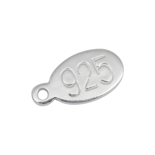 Tags. Sterling Silver 5.9mm by 8.7mm, Tag With 925 Stamp. Quantity Per Pack: 20 Pieces.