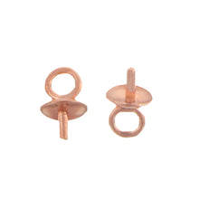 Load image into Gallery viewer, Gold Filled Rose Gold, 3.2mm Width by 3.2mm Length by 5.3mm Height, Pearl Drop with 2.6mm Fix Ring. Quantity per pack: 10 Pieces.
