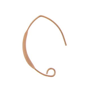 Gold Filled, 20.0 Gauge 16.9mm Width by 24.4mm Height, Flathead Ear Wire With Open Loop. Quantity Per Pack: 2 Pieces.