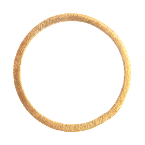 Sterling Silver Gold Plated / Vermeil, 20.0mm Width / Height by 0.7mm Length, Matte Circle Connector. Quantity Per Pack: 10 Pieces.