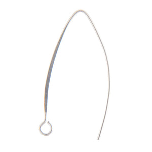 Sterling Silver, 20.0 Gauge, 18.0mm Width by 35.9mm Height, Plain Inverted "V" Ear Wire. Quantity Per Pack: 10 Pieces.