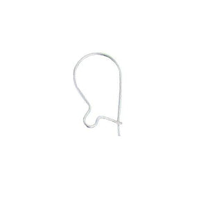 Sterling Silver, 18.0 Gauge, 11.7mm Width by 3.7mm Length by 30.5mm Height, Kidney Ear Wire. Quantity Per Pack: 10 Pieces.