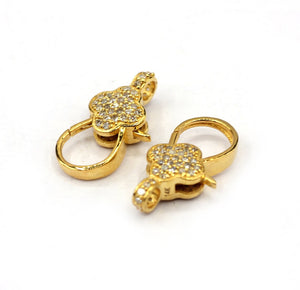 14K Gold Diamond Clasps .14K Gold Diamond Clasps, Genuine handmade pave diamond Clasps .