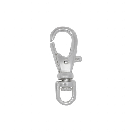 Clasps. Sterling Silver 8.4mm Width by 23.0mm Height by 3.8mm Length, Swivel Lobster Clasp With 6.1mm Close Ring. Quantity Per Pack: 3 Pieces.