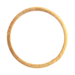 Sterling Silver Gold Plated / Vermeil, 25.0mm Width / Height by 0.7mm Length, Matte Circle Connector. Quantity Per Pack: 10 Pieces.