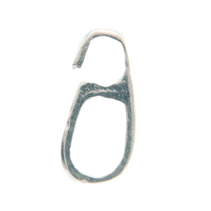 Sterling Silver, 11.9mm Width by 5.6mm Length by 2.98mm Height, Sliding Bail with Open Ring at the Bottom. Quantity per pack: 2 Pieces.