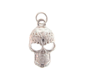 Sterling Silver, 12.0mm Width by 6.1mm Length by 21.2mm Height, Skull Charm. Quantity Per Pack: 1 Piece.