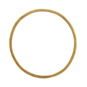 Sterling Silver Gold Plated / Vermeil, 40.0mm Width / Height by 0.7mm Length, Matte Circle Connector. Quantity Per Pack: 2 Pieces.