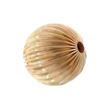 Load image into Gallery viewer, Gold Filled 22 mm Width / Length, Corrugated Round Bead. Quantity Per Pack: 1 Piece.
