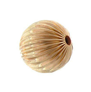 Gold Filled 22 mm Width / Length, Corrugated Round Bead. Quantity Per Pack: 1 Piece.