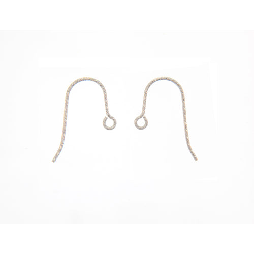 Sterling Silver, 21.0 Gauge, 12.7mm Width by 0.7mm Length by 19.3mm Height, Sparkle French Ear Wire. Quantity Per Pack: 10 Pieces.