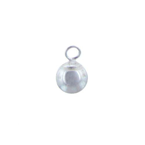 Dangles & Drops. Sterling Silver 3.9mm Round Ball Drop. Quantity Per Pack: 15 Pieces.